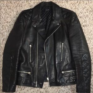 Kooples brand moto real leather jacket